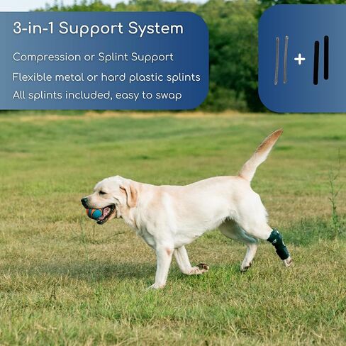 Dog Hock Brace for Ankle Support & Arthritis, Vet Approved Dog Back Leg Brace, Adjustable with Removable Splints, Orthopedic Support for Injuries, Sprains & Post-Surgery Recovery (X Small) in Saudi Arabia