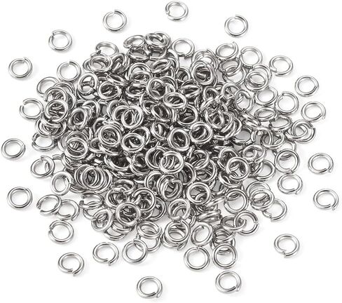 FASHEWELRY 2500Pcs 5mm Stainless Steel Open Jump Rings Connectors Mini Chainmail Rings for Jewelry Making Supplies Jewelry Soldering Kit Bracelet Earring Necklace DIY Craft in Saudi Arabia