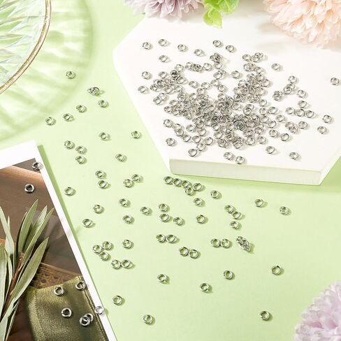 FASHEWELRY 2500Pcs 5mm Stainless Steel Open Jump Rings Connectors Mini Chainmail Rings for Jewelry Making Supplies Jewelry Soldering Kit Bracelet Earring Necklace DIY Craft in Saudi Arabia