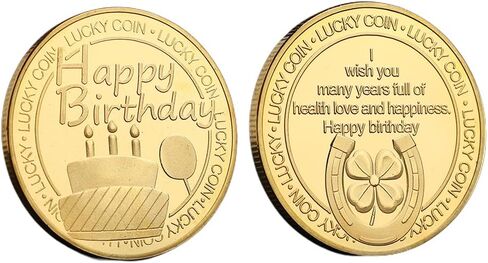 عملة تحدي عيد ميلاد سعيد، اختيار هدية عيد الميلاد، عملة لوسي ذات وجهين قابلة للتجميع، ذهبية in Kuwait