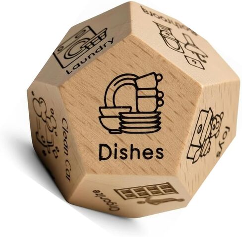 12-Sided Self-Care Decision Dice, Gifts for Him Her Men Women Boyfriend Girlfriend Husband Wife, Anniversary Birthday Wedding Holiday Gag Gift - Relaxing Couples & Family Activity Dice Game in Kuwait