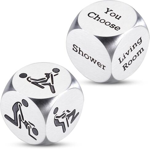 Sex Dice Game Sex Bedroom Games for Couple Mens Valentines Gifts for Him 2Pcs Date Night Dice for Husband Wife Valentines Day Gifts for Boyfriend Girlfriend 10th Anniversary Tin Gift for Him Her in Saudi Arabia