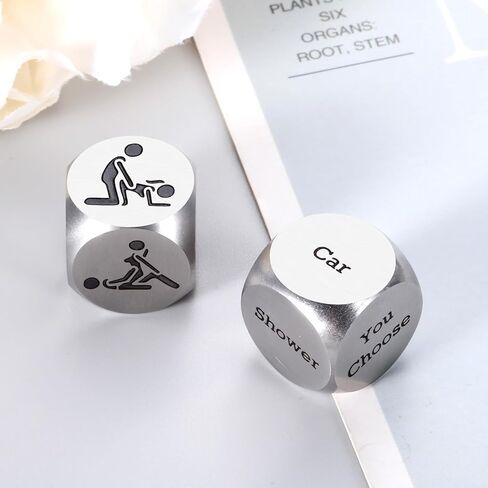 Sex Dice Game Sex Bedroom Games for Couple Mens Valentines Gifts for Him 2Pcs Date Night Dice for Husband Wife Valentines Day Gifts for Boyfriend Girlfriend 10th Anniversary Tin Gift for Him Her in Saudi Arabia