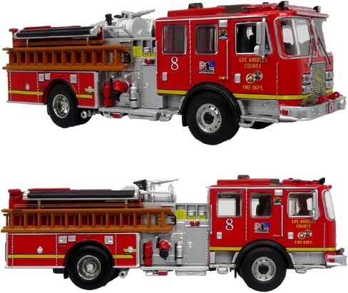 Generic KME Predator Fire Engine - LACFD Engine 8 - Elite Diecast Model for Firefighting Enthusiasts - Los Angeles - Fire Brigade Series 1:64 Scale in Saudi Arabia