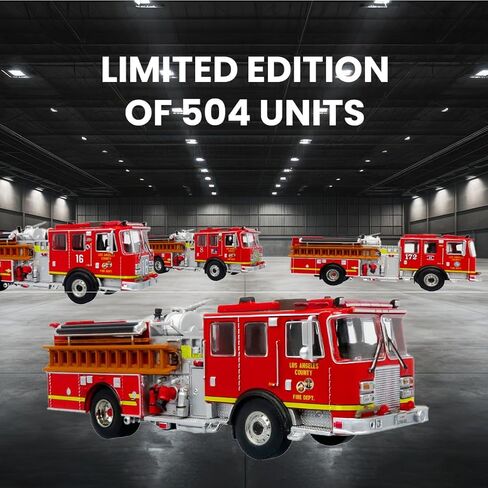 Generic KME Predator Fire Engine - LACFD Engine 8 - Elite Diecast Model for Firefighting Enthusiasts - Los Angeles - Fire Brigade Series 1:64 Scale in Saudi Arabia