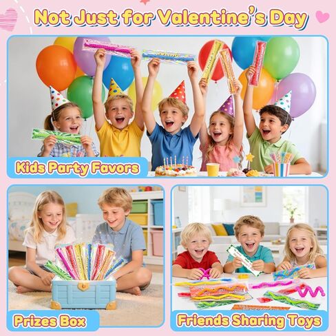 30 Pcs Valentines Day Cards with Sensory Sticks for Kids Class, School Exchange Fidget Toys Gifts, Quiet Silicone Textured Fidgets for Students and Teachers, Classroom Prizes Rewards Party Favors in Saudi Arabia