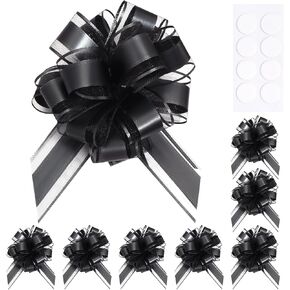 24 قطعة من أقواس السحب لتغليف الهدايا، شريط متعدد الألوان مقاس 6 بوصة، أقواس كبيرة لتزيين هدايا أعياد الميلاد وحفلات أعياد الميلاد والكريسماس in Kuwait