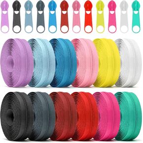 12 Pcs 60 Yards Colourful Zippers for Sewing #5 Nylon Coil Zippers 12 Color Assorted Zipper for Sewing with 120 Zipper Sliders for Women Men Sewings Supplies for Clothes, Bag,Purse Making Supplies Kit in Kuwait