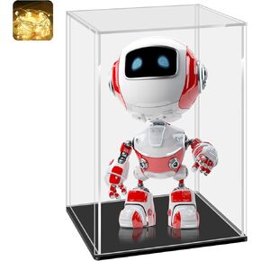 حافظة عرض أكريليك من LANSCOERY، صندوق عرض تجميعي للمقتنيات، تصميم عرض مقاوم للغبار وسلس، متوافق مع قاعدة سوداء Bearbrick 400% 6x6x12 بوصة in Kuwait