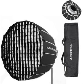 AMBITFUL 35.4inch/ 90cm Bowens Mount Octagon Umbrella Softbox Quick Installation Softbox + Honeycomb Grid for Studio Strobe Outdoor Photography in Kuwait