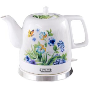 Ceramic Electric Kettle, 1.2L/1000W Boil Water Quickly and Easily,Boil-Dry Protection,Auto Shut Off, Detachable Swivel Base,Hot water kettle for Coffee & Tea in Kuwait