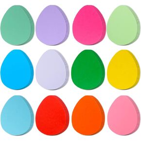 144 Pcs Large Easter Egg Cutouts 6 Inch Paper Egg Shape Cut-Outs Assorted Color Easter Egg Accents Classroom Decoration for Kids School Craft Projects Classroom Spring Easter Party Decor in Saudi Arabia