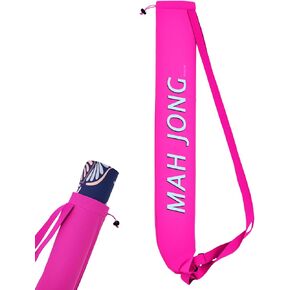 34 Inch Long Mahjong Mat Bag Cute Double Strapped Canvas Drawstring Mahjong Holder Lightweight Outdoor Carrying Bag for Board Games Travel Storage-Mat Not Include in Saudi Arabia