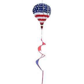 Premier Kites 18 بوصة منطاد الهواء الساخن المفتوح الوطني - نسيج أكسفورد متين، إطار من الألياف الزجاجية المعززة، تجميع سهل القفل، محور عالي التحمل غير متشابك، ديكور دوار للرياح في الهواء الطلق in Saudi Arabia