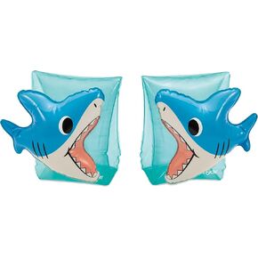 Maccabi Art Shark PopUp Armbands – Inflatable Arm Floaties for Kids Ages 3–6 – 3D Shark Design, Durable PVC, AirFlate Tool, Leak-Proof DuraSeam, Pool Swim Safety Gear in Kuwait