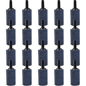 أحجار هواء لحوض السمك مقاس 2.54 سم، 20 عبوة من حجر فقاعات خزان الأسماك، موزع فقاعات مهوية، ملحقات مضخة هواء نانو، أسطوانة in Kuwait