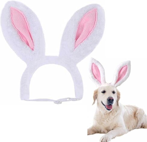 Halloween Dog Bunny Ears Costume Headband, Pet Outfit Accessory Headwear for Easter Christmas Holiday Party (Large) in Saudi Arabia