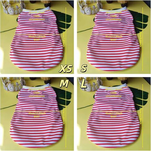 Simple and Stylish Striped Pet Vest for Small Pets Lightweight and Breathable Fabric for Comfort in Saudi Arabia