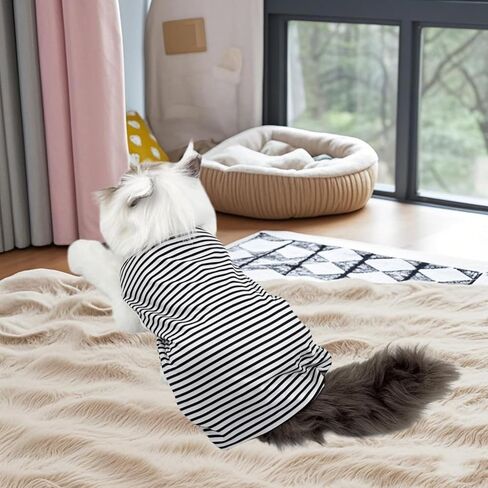 Simple and Stylish Striped Pet Vest for Small Pets Lightweight and Breathable Fabric for Comfort in Saudi Arabia