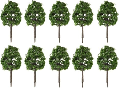 FAVOMOTO 20PCS Landscape Model Trees, Miniature Landscape Scenery Train Railways Trees Diorama Supplies for DIY Crafts Building Model Scenery Dark Green in Saudi Arabia