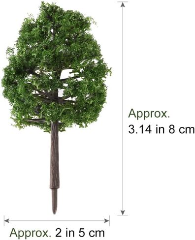 FAVOMOTO 20PCS Landscape Model Trees, Miniature Landscape Scenery Train Railways Trees Diorama Supplies for DIY Crafts Building Model Scenery Dark Green in Saudi Arabia