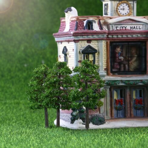 FAVOMOTO 20PCS Landscape Model Trees, Miniature Landscape Scenery Train Railways Trees Diorama Supplies for DIY Crafts Building Model Scenery Dark Green in Saudi Arabia