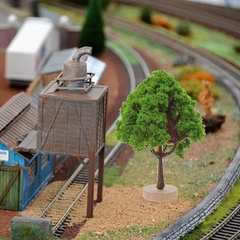 ARTIBETTER 4Pcs Mini Green Shade Trees with Base for Fairy Garden Indoor Faux Tree Model Train Scenery Village Trees Plastic Tree Figurines in Saudi Arabia
