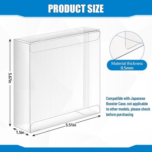 5 Pcs Booster Protective Box Compatible with PVC Japanese Booster Case 0.5 mm Stackable Plastic Protective Boxes for Collectors Gifts in Saudi Arabia