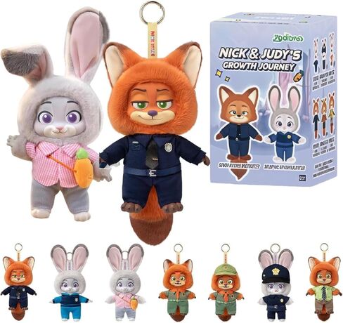 MINISO Zootopia New City Tour Series Blind Box - بضاعة فيلم Nick & Judy قطعة واحدة عشوائية in Saudi Arabia