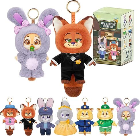 MINISO Zootopia New City Tour Series Blind Box - بضاعة فيلم Nick & Judy قطعة واحدة عشوائية in Saudi Arabia