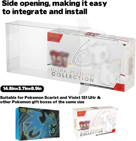 حافظة حماية شفافة من Rainmae مكونة من 5 قطع لصناديق PKMN Scarlet وViolet 151 Ultra Collection حافظات عرض بلاستيكية سميكة مقاومة للخدش والغبار لتوفير الحماية القصوى للبطاقات القابلة للتحصيل in Kuwait