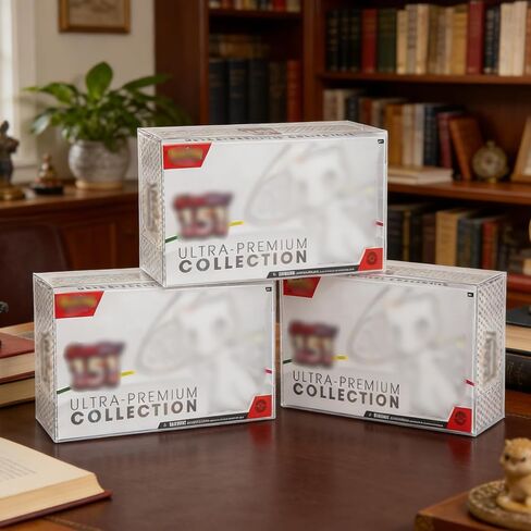 حافظة حماية شفافة من Rainmae مكونة من 5 قطع لصناديق PKMN Scarlet وViolet 151 Ultra Collection حافظات عرض بلاستيكية سميكة مقاومة للخدش والغبار لتوفير الحماية القصوى للبطاقات القابلة للتحصيل in Kuwait