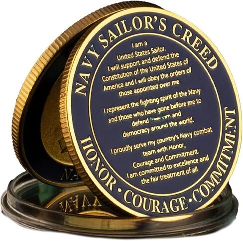 Navy Sailor’s Creed Challenge Commemorative United States Gold Plated Coin in Saudi Arabia