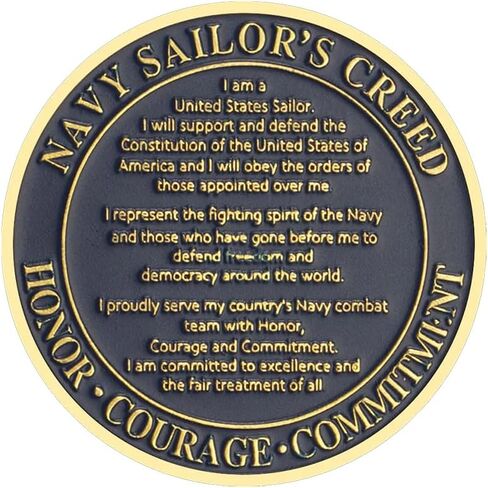 Navy Sailor’s Creed Challenge Commemorative United States Gold Plated Coin in Saudi Arabia