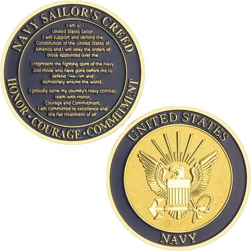 Navy Sailor’s Creed Challenge Commemorative United States Gold Plated Coin in Saudi Arabia