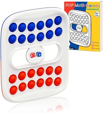 لعبة Math Pop It Dice للاعبين - لعبة Bubble Pop It للأطفال في الفصل الدراسي، ألعاب الرياضيات للأطفال 5-7 لعبة الجمع والطرح in Kuwait