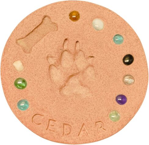 DIY Paw Print Kit for Pets, Personalized Memorial Stepping Stones for Gifts and Pets, Pet Garden Stone (10 Inch, Gray) in Saudi Arabia
