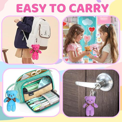 بطاقات عيد الحب للأطفال، 24 حزمة من لعبة الدببة الصغيرة القطيفة مع بطاقات عيد الحب، حيوان محشو صغير لتفضلات حفلات المدرسة للأطفال الأولاد والبنات، وتبادل هدايا عيد الحب للأطفال in Kuwait