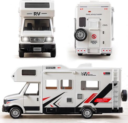 لعبة مغامرة كامبر فان —— لعبة العطلة Push and Go RV مع الضوء والصوت، هدايا شاحنة التخييم للأطفال والأولاد والبنات من سن 3 سنوات فما فوق in Saudi Arabia