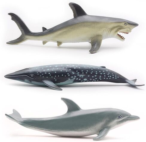Gemini&Genius Whale Shark Animals Action Figure Toys for Kids (Dolphin, Tiger Shark, Whale Shark) in Saudi Arabia