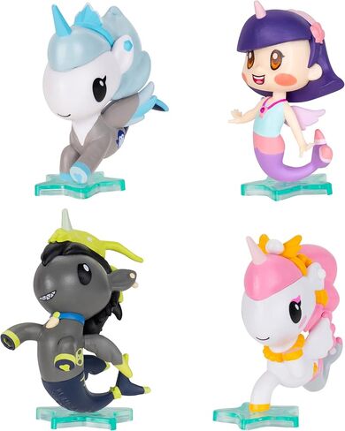 Jazwares Mermicorno: Starfall 2" 4 Figure Pack - Astra, Gwen, Sawtooth, & Kameko - Ages 5+ - Officially Licensed Mermicorno Product in Saudi Arabia