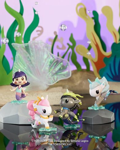 Jazwares Mermicorno: Starfall 2" 4 Figure Pack - Astra, Gwen, Sawtooth, & Kameko - Ages 5+ - Officially Licensed Mermicorno Product in Saudi Arabia