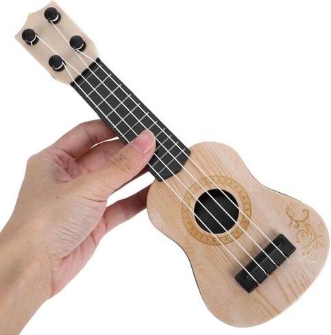Kisangel 1pc Wooden Kids Ukulele Toy Toddler Guitar Classical Instrument Musical for Preschool Children ( Beige ) 25X9X2.7CM in Saudi Arabia