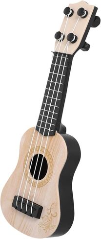 Kisangel 1pc Wooden Kids Ukulele Toy Toddler Guitar Classical Instrument Musical for Preschool Children ( Beige ) 25X9X2.7CM in Saudi Arabia