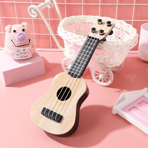 Kisangel 1pc Wooden Kids Ukulele Toy Toddler Guitar Classical Instrument Musical for Preschool Children ( Beige ) 25X9X2.7CM in Saudi Arabia