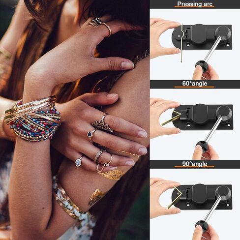 أداة ثني الحلقات من JAZORR، ثني الحلقة باستخدام حلقات من النايلون لصنع المجوهرات، أدوات قياس الحلقات، أداة ثني القرط متعددة الوظائف أدوات صنع المجوهرات in Kuwait