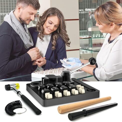 أداة ثني الحلقات من JAZORR، ثني الحلقة باستخدام حلقات من النايلون لصنع المجوهرات، أدوات قياس الحلقات، أداة ثني القرط متعددة الوظائف أدوات صنع المجوهرات in Kuwait