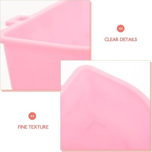 وعاء بلاستيكي معلق للحيوانات الأليفة للقطط والكلاب، وعاء تغذية عملي للجراء، حاوية طعام ومياه خفيفة الوزن، مناسبة للأقفاص والسفر، وردي in Kuwait