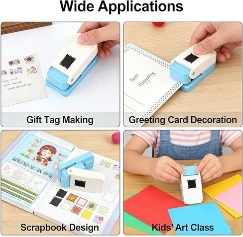 Stamp Punch,Stamp Puncher,1X0.8inch Rectangular Postage Stamps Punches,Stamps Shaped Paper Punch,Lever Paper Punches for Paper Crafting Scrapbooking DIY Card Making Arts Crafts Supplies in Saudi Arabia