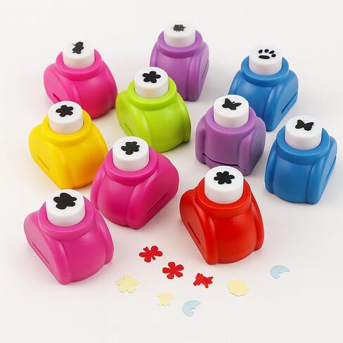 12-Piece Mini Craft Punch Set Assorted Shapes for Scrapbooking and DIY Projects in Saudi Arabia